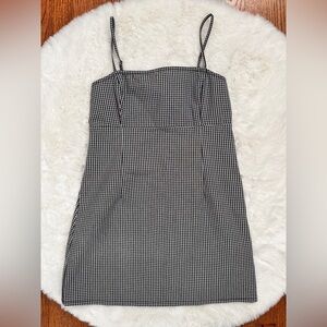 Garage Black and White Gingham Mini Dress